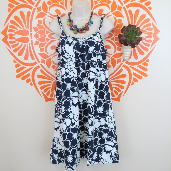 J. Crew Dresses & Skirts - J. Crew Blue & White Floral Cotton Sun Dress 4